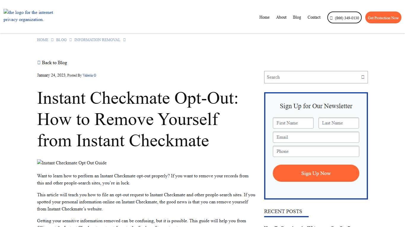Instant Checkmate Opt Out Guide